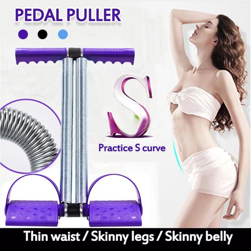 Generic Multifunctional Pedal Puller Sit-ups For Men And Women Practicing  Arm Muscles Home Fitness Pedal Pull Rope Double Spring Purple