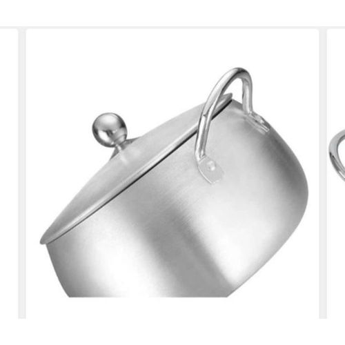 Generic 3pcs Belly Shape Quality Stock Aluminium Cookware Set with Lid - image 2