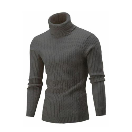 Fashion Men's Fitted Unique Long Sleeve Turtleneck Top