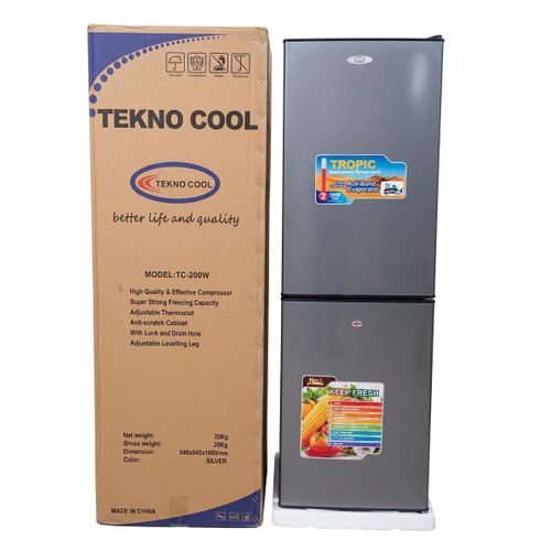 TEKNOCOOL 200-litre  double door refrigerator 100% copper compressor 70% energy-saving fast cooling +free gift inside
