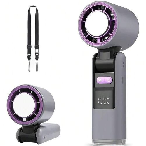 Generic Powerful Rechargeable High Speed Turbo Portable Fan, LED Display - image 4