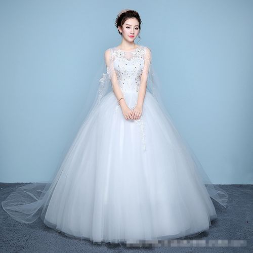 product_image_name-Fashion-Women Lace Wedding Dress Bridal Gown-White-1
