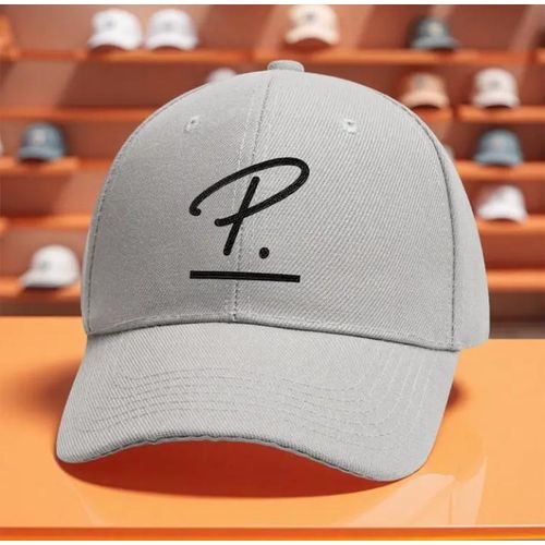 product_image_name-Fashion-Adjustable Golden Design  Face Cap: Ash -1