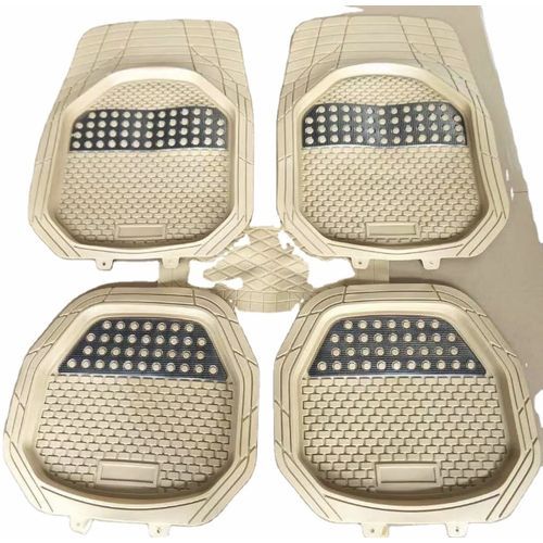 Generic Universal 5 Pieces Car Foot Mat Cream Color