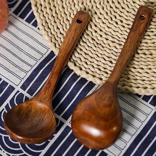 Generic 2PCS NON STICK WOODEN COOKING SPOON
