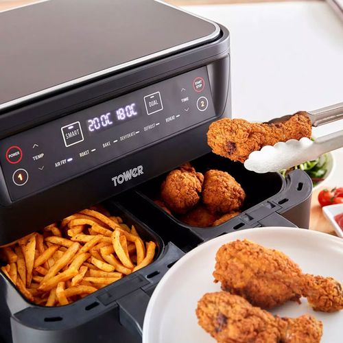 Tower Vortx Dual Basket Air Fryer 8L - Black