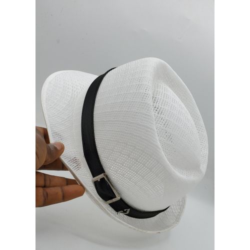 Fashion Mid Brim Netted White Men's Cowboy Hat - image 3