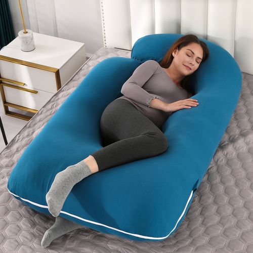 Generic Extra Large Fully Stuffed Pregnancy Pillow - Blue