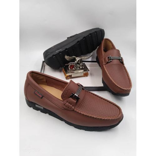 Clarks High Sole Leather Men s Dating Casual Dress Shoe Brown