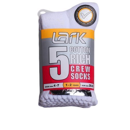 product_image_name-Lark-5 Cotton Rich  School/occassion Socks For Girls - White-1