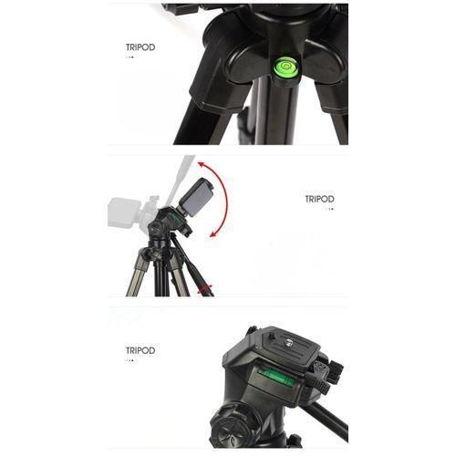 Generic 1.7m Professional 360° Rotating Aluminum Tripod Stand - image 2