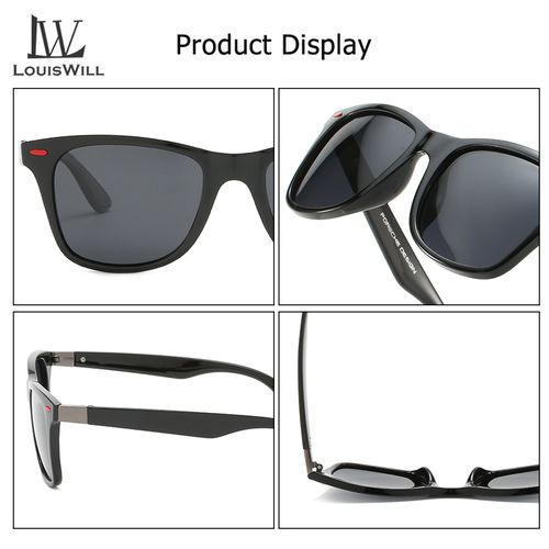 Fashion LouisWill Men Sport Sunglasses Lightweight PC Sunglasses
