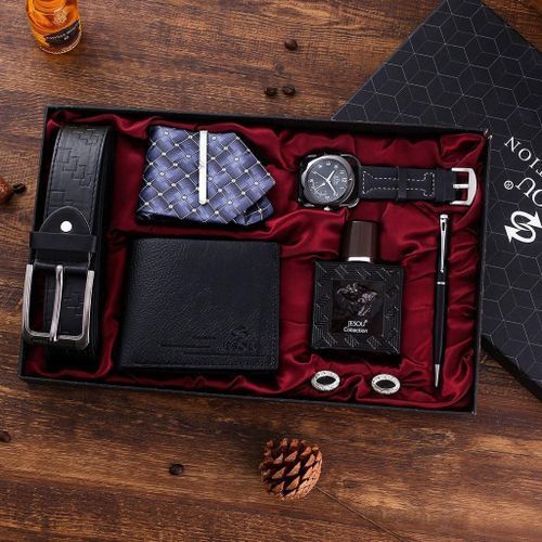 Fashion 7-In-1 Premium Gift Set For Men Black