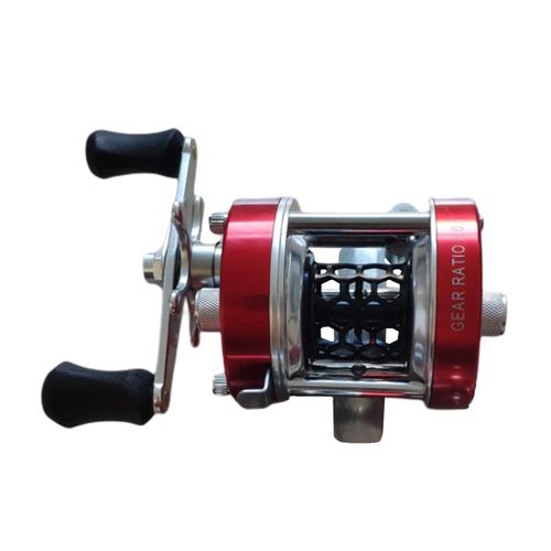 Generic W300 Left/Right Hand Baitcasting Reel Saltwater Reel Red L