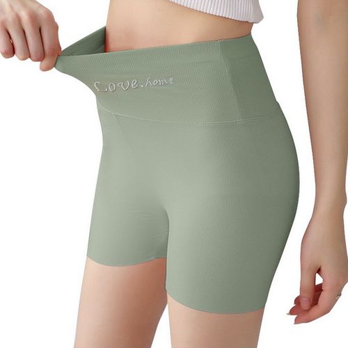 Fashion (green)High Waist Underwear Women's Boxer Shorts Summer Thin  Women's Large Size Safety Pants Shorts Lower Skirt Women's Tights Slim Fit  JIN