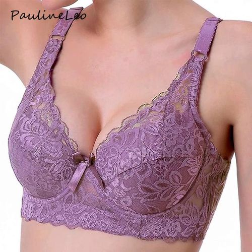 Generic Hot Full Cup Thin Underwear Small Women's Bra Plus Size Underwire  Undershirts Lace Big Breast C D Cup Tube Bh 36 80 38 85 90
