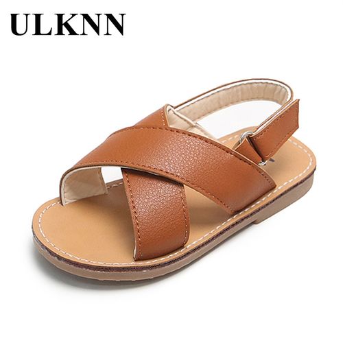 ULKNN Boys sandals 2021 summer new leather waterproof children's beach  shoes baby sandals Girls beach sho… | Girls leather sandals, Kids sandals,  Girls sandals kids