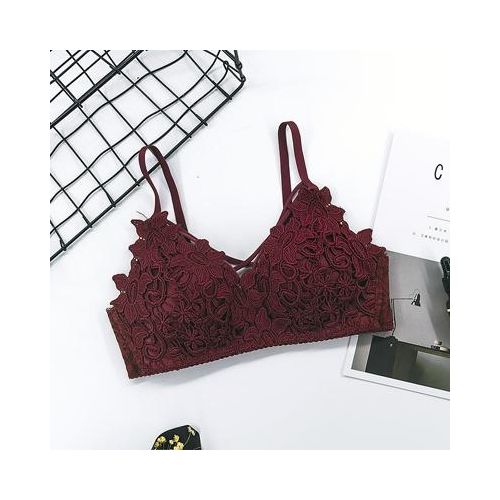  Sexy Lingerie for Women Floral Embroidery Lace Bra and