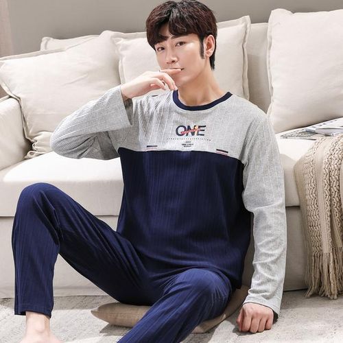 Generic Plus Size Pajamas For Men Casual Cotton Print Pajama Sets Spring Long Sleeve Pijamaelastic Pant Home Suit Pyjamas Free Ship Jumia Nigeria