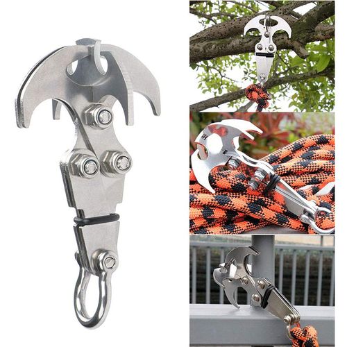 Survival Grappling Hook  Stainless Steel Grappling Hook 4 Folding