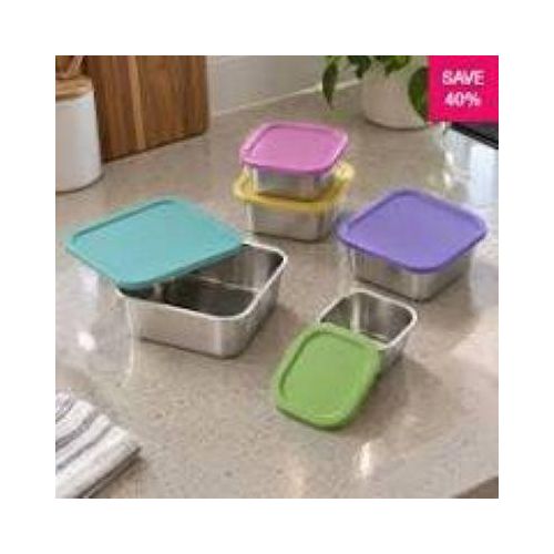 Generic 5in1 Multicolour Stainless Steel Storage Container Set - image 2