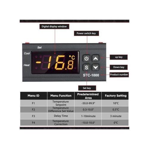 Generic Temperature Controller, Universal Digital Thermostat with Temperature Sensor Probe -110-220VAC，Suitable for aquariums and hatcheries. - image 7