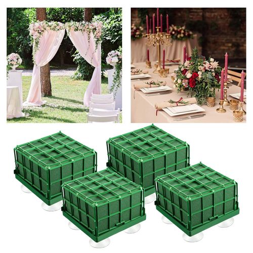 2Pcs Floral Foam Cage Flower Holder with Foam Floral Cage Floral Foam with  Cage for Wedding Decor