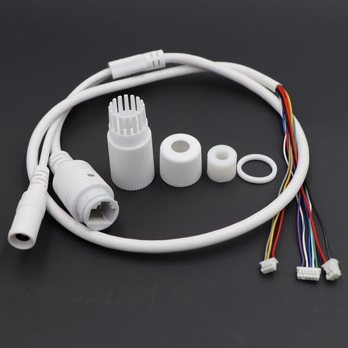 Generic CCTV POE IP Network Camera Module Video Power White Cable