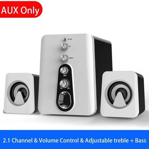 Generic 2.1 Channel Computer Speakers, Wired Desktop Speakers, Stereo Surround Computer Speakers