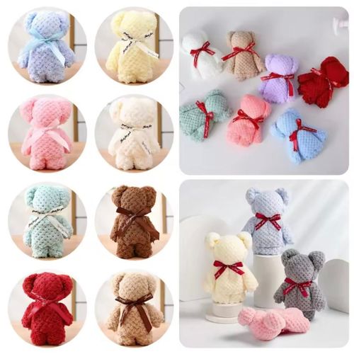 product_image_name-Generic-1pc 100% cotton cute teddy face towel (white)-1