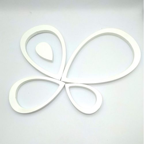 product_image_name-Generic-15pcs Acrylic Raindrop Wooden Wall Sticker White-2