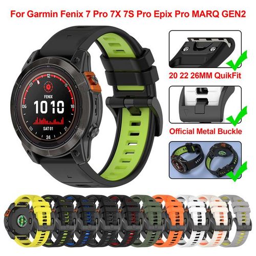 QuickFit 22mm Watch Band fit For Garmin MARQ Gen 2/Epix Silicone Strap fit  For Garmin Approach S70 47mm/Forerunner 965 955 Bracelet