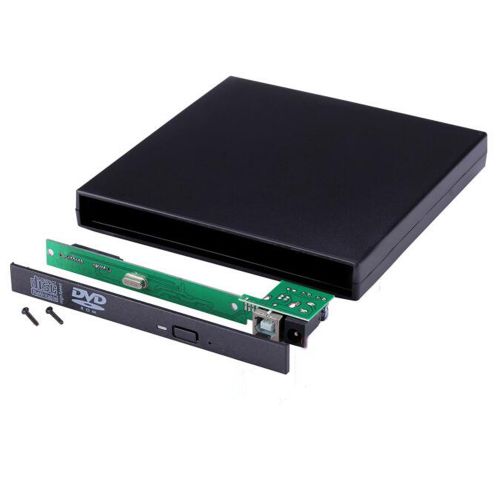 12.7mm USB 2.0 IDE/ PATA to SATA External DVD Enclosure For CD/DVD