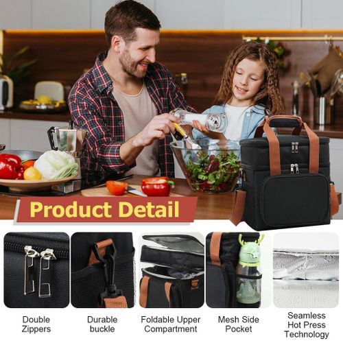 Generic Double Layer Lunch Bag - Large Capacity, Waterproof and Insulated - image 5