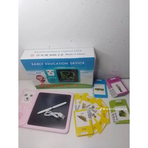 Generic Kids 2-in-1 Early Education Learning Device – Talking Flash Cards Reader & LCD Writing Tablet Drawing Board for Toddlers - image 3