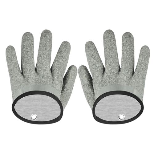 Generic Professional Fishing Gloves Full Finger Waterproof Cut Resistant  Gray