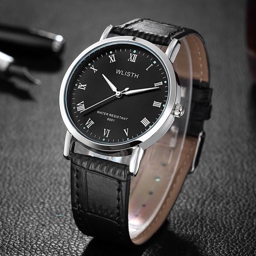 Wlisth Men's Watch Neutral Simple Luminous Waterproof Watch-black