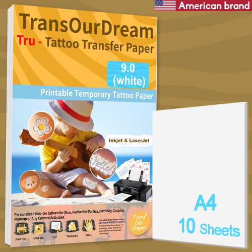 Laserjet Printable Temporary Tattoo Transfer Paper