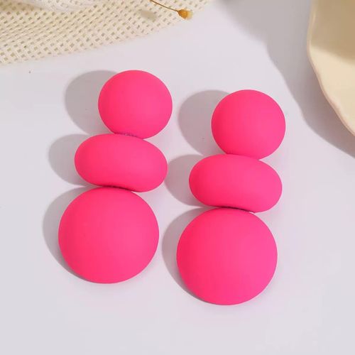 Jewelry Fashion Round Steamed Bun Earrings - image 2