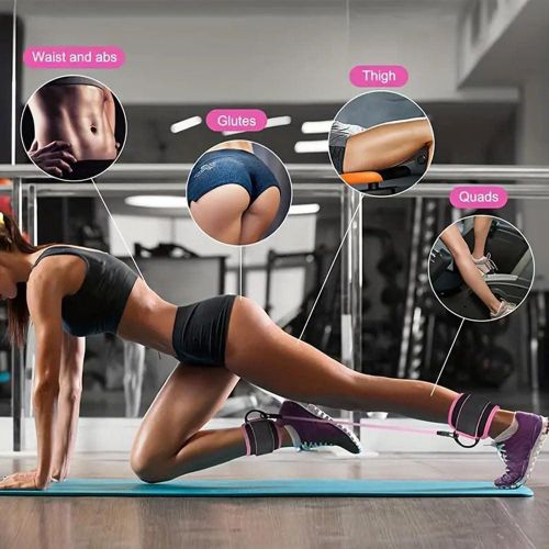 product_image_name-Flushrenic-Ankle resistance bands, adjustable for both ladies and gentlemen, designed for gluteal enhancement, body sculpting and leg fitness equipment.-3