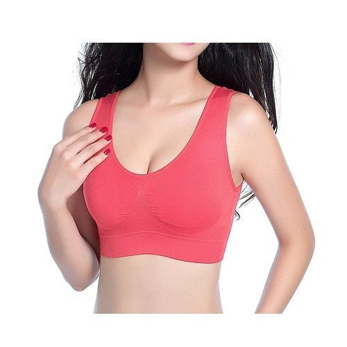 Crop Top Whote Seamless Padded Sports Bra Bras Women 42 Lifting