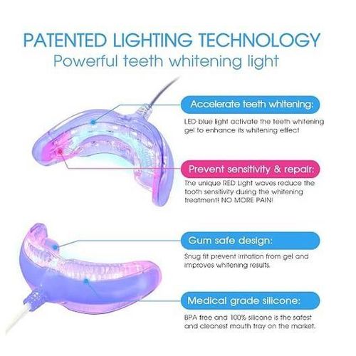 Generic Type-C LED Mouth Tray with Red and Blue Lighting Modes, 15-Minute Timer, Lightweight Portable Design - image 2