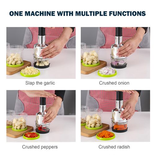 Manual Food Chopper, Hand Chopper Dicer, Easy Manual Slap Press