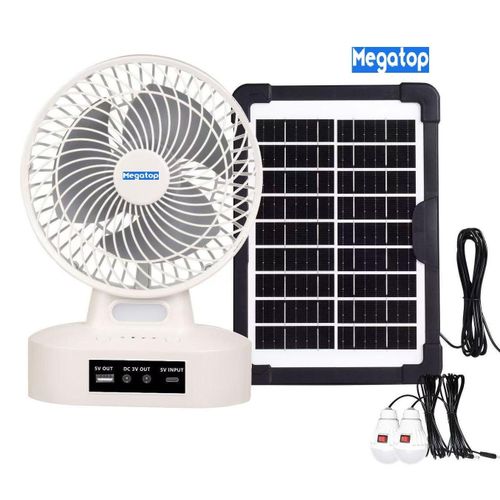 product_image_name-Megatop-EcoRev 7inches 3in1 Solar Rechargeable Table Fan+Solar Panel+Bulbs-1