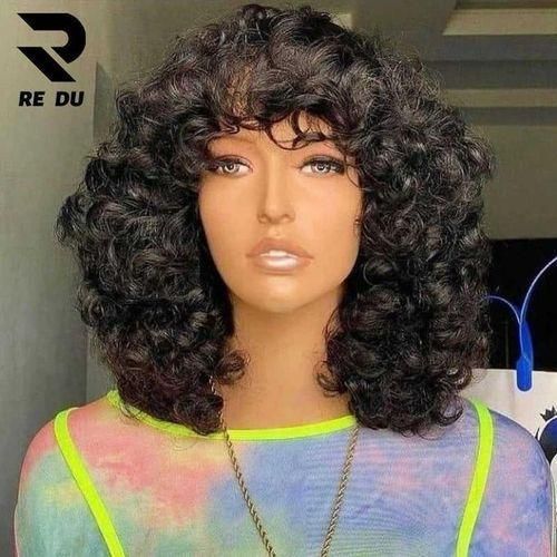 product_image_name-Fashion-Short Curly Machine Made Pixie Cut Hair Weave 4Bundle For Full Head Fix-1