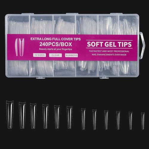 product_image_name-Generic- 1 Box/box Extra Long Gel Tips Full Nails Luxury Soft Gel Press On Nails Manicure Salon Supply-1