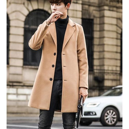 Mens khaki overcoat outlet