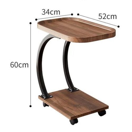 Generic Polished Wooden Side Table with Wheels ( coffee table, laptop table) - image 3