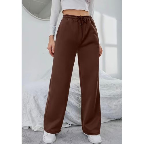 product_image_name-Fashion Collection-Brown Plain free pants/Joggers-1
