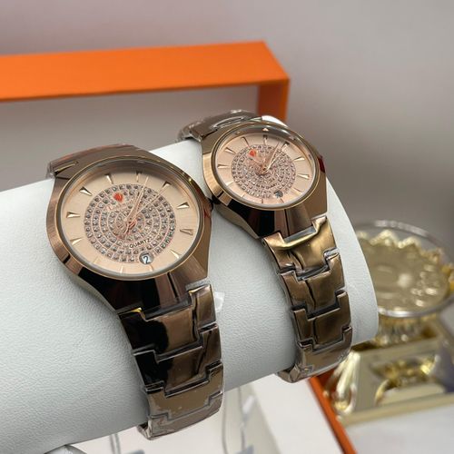 Lookworld Original Quality & Extra Premium Non Fading Couples Bronze Wristwatch